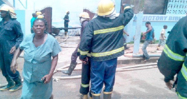 Fire razes down Victory Bible Church at Dome Pillar Two