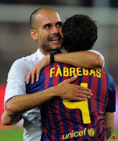 Fabregas played under Guardiola for just a season (AP)